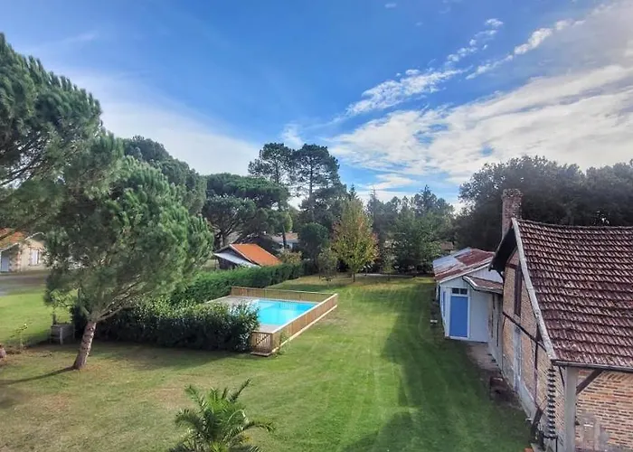 Charmante Maison Dans Les Landes X 10 Avec Piscine Et Salle D Escalade Tatil Evi